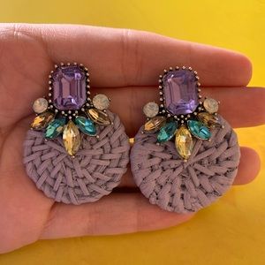Purple summer earrings